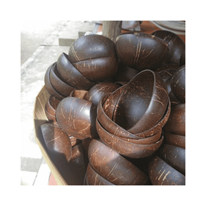 Bol décoratif artisanal en coquille de noix de coco, matériau : coquille de noix de coco ; usage : accents de décoration intérieure ; origine : artisan vietnamien - Product Image 5