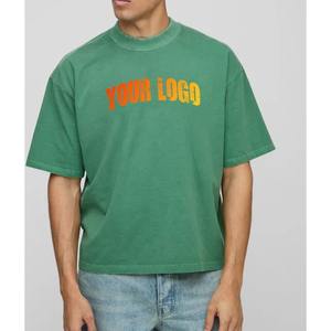 2025 grande taille hommes blanc coton T-shirt surdimensionné goutte épaule conception T-shirt personnalisé impression numérique logo T-shirt pour hommes - Product Image 4