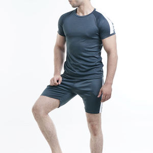 Vente en gros de vêtements de sport tricotés en coton à manches courtes en T-Shirt-100 pour les amateurs de gym pour hommes - Product Image 4