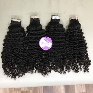 Wholesale Cuticle Aligned European <b>Tape</b> <b>Ins</b> <b>Curly</b> <b>Hair</b> Natural Remy <b>Tape</b> <b>Hair</b> <b>Extensions</b> - Product Image 4