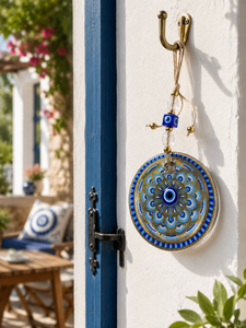 DNB1003 Adorno Colgante de Cristal Nazar Boncuk de 13 cm Hecho a Mano con Ojo Turco para Decoración del Hogar, Jardín y Regalos - Product Image 2