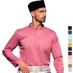 Original e Genuíno Baju Melayu Cekak Musang Suit Tradicional Casual Wear com Este Vestuário Top-notch
