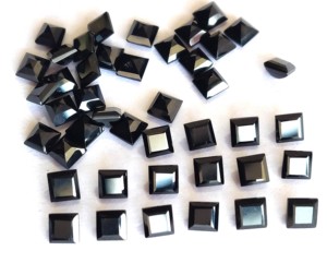 Natural Black Spinel Square 11mm Cut Faceted - Loose Black Spinel Loose Gemstone Top Quality - Product Image 3