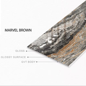 MARVEL-Azulejos de Porcelana de Alto Brillo, Azulejo Antibacteriano, Antideslizante, Color Marrón, 600x1200mm, Interior, Baño, Habitación Europea Moderna - Product Image 1