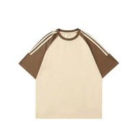 Nouveau style T-shirt unisexe épais, design uni, coupe classique, manches courtes, streetwear, T-shirt vierge de haute qualité en coton/bambou