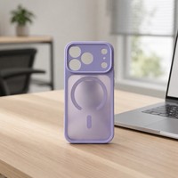 Coque de téléphone magnétique translucide antichoc avec protection d'objectif anti-jaunissement pour iPhone 17 Pro Max 16 15 14 Plus MOQ 500