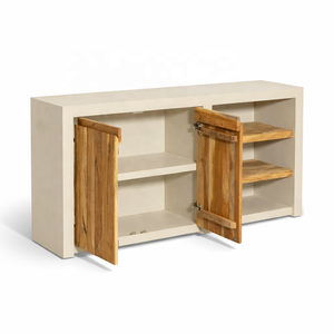 Meuble en bois d'acacia MAYA |   Meuble bas minimaliste Japandi |   Console multimédia moderne avec garantie de 3 ans pour hôtel, villa, salon - Product Image 6