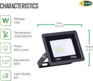 Clar năng lượng mặt trời ngoài trời dẫn đèn pha IP66 10W-200W Spotlight không thấm nước cho sân vườn hoặc mặt tiền - Product Image 2