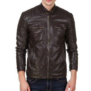 Chaqueta de Cuero de Cordero Genuino para Hombre de Alta Calidad, Personalizable con Logotipo en la Parte Delantera, Chaqueta Pakistaní para Hombre - Product Image 4