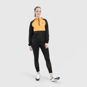 Sudadera con Capucha Amarilla y Negra para Mujer, Marca Orphix, con Cierre en el Cuello, Tejido Ligero, Diseño Deportivo para Entrenamiento de Verano y Otoño, Tallas XS a 4XL - Product Image 4
