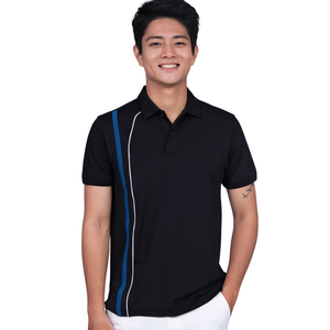 Hot-Selling Boys T-Shirts Polo Shirts With Contrasting Vertical Stripes Stretch Fabric Polos For Men Wholesale Men'S Clothing - Product Image 1