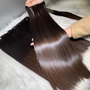 Les meilleurs extensions de cheveux vietnamiens vente en gros de paquets trame os droit grand stock cheveux vierges de qualité supérieure 100% cheveux Remy - Product Image 2