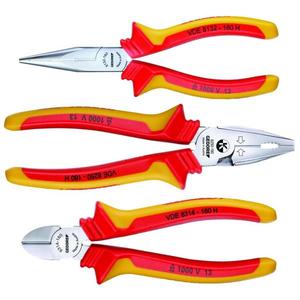 Juego de alicates Gedore VDE en estuche, kit de herramientas de 3 piezas - Product Image 1