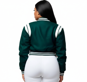 เสื้อแจ็คเก็ตบอมเบอร์ผู้หญิงแบบกระดุมเดียว ผ้าหนังแกะ ลายสก็อต ระบายอากาศได้ดี ผ้าฝ้ายเป็นมิตรกับสิ่งแวดล้อม กันลม ความยาวปกติ สำหรับฤดูหนาว สไตล์วาร์ซิตี้ - Product Image 3