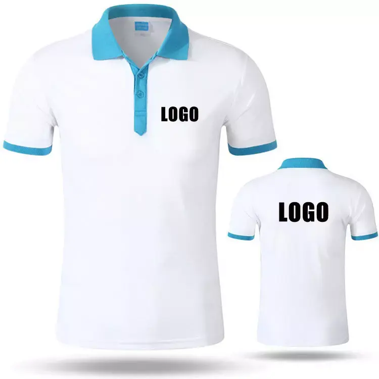 Рубашка-поло с вышивкой логотипа на заказ для мужчин и женщин, белая/оптовая продажа, белая хлопковая рубашка-поло унисекс/мужская рубашка-поло высокого качества