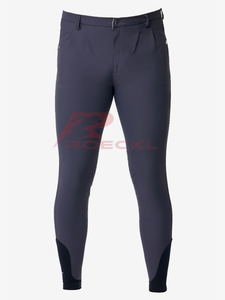 Venta al por mayor de pantalones de montar los hombres de alta calidad duradera de algodón elástico con paneles de rodillas ajuste flexible cintura segura ecuestre - Product Image 5