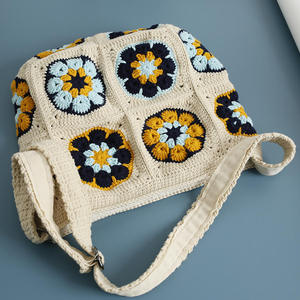 Bolso de Hombro de Ganchillo de Lana Hecho a Mano con Cierre Abierto, Correa Única de Gran Capacidad y Suave para Uso Diario de Mujeres - Product Image 2
