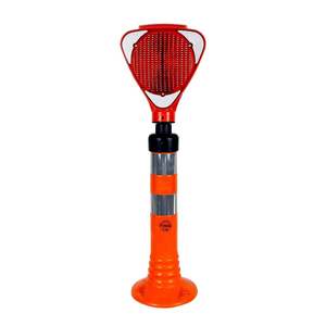 Juego de Triángulos de Advertencia Solares Naranjas para Carretera con Reflector Blanco y Material de Aluminio - Product Image 1