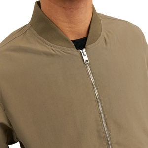 Fabricant OEM ODM, veste bomber pour homme de haute qualité, style vintage, coupe ample, col rabattu, en toile - Product Image 2