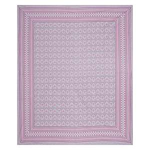 Pink Pearl Floral <b>Flat</b> Sheet Set with 2 <b>Pillow</b> Covers for Home Use (ADB1466) - Product Image 4