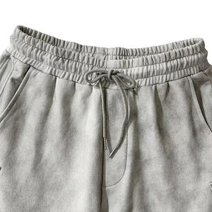 Pantalon de survêtement en coton épais et délavé au soleil unisexe surdimensionné avec logo personnalisé pour hommes, imprimé en 3D, délavé à l'acide, 2026 - Product Image 2