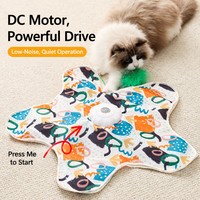Tenda Mainan Kucing Interaktif Otomatis Elektrik Plastik, Penutup Penangkap Bola, Hiburan Mandiri, Penghilang Kebosanan, Multi-Holiday