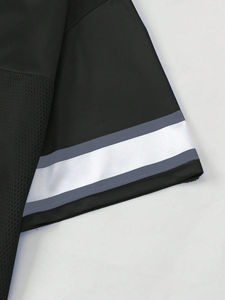 Moda acanalado escote fútbol Jersey Boxy Fit malla 100% algodón camiseta para hombres ajuste suelto impreso fútbol malla Jersey - Product Image 6