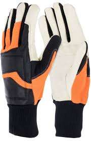 Gants de tronçonneuse super confortables en cuir de vachette, gants de sécurité anti-coupure niveau 4, vêtements de travail - Product Image 2