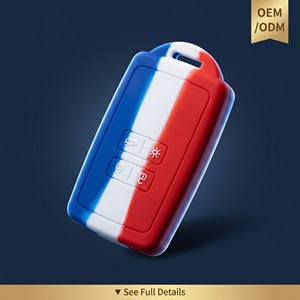 Housse de clé en silicone souple pour <span class=keywords><strong>Renault</strong></span> Clio Megane Kadjar Captur 1,<span class=keywords><strong>7</strong></span> mm, qualité alimentaire, couleur vive, antidérapante, OEM, personnalisée en usine - Product Image 1