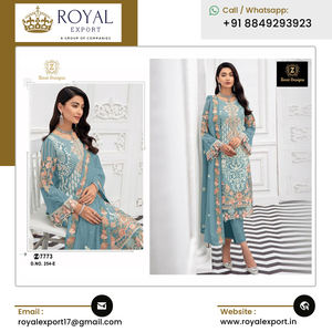 Elegant Design Wedding and <b>Party</b> <b>Wear</b> Wholesale Price Heavy Georgette Embroidery Moti Work Salwar Kameez - Product Image 3