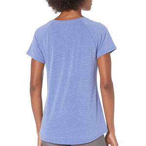 Camisetas de Gimnasio de Manga Corta con Cuello en V para Mujer, Tendencia Superior, Personalización de Marca, Tela Suave de Algodón y Poliéster, Camisetas Deportivas de Jersey - Product Image 2