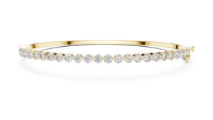 Pulsera de Diamantes Cultivados en Laboratorio, Corte Redondo, Oro Amarillo de 14K, para Mujer, Elegante, de Lujo, Certificada, para Fiesta, Regalo de Aniversario, Boda - Product Image 1