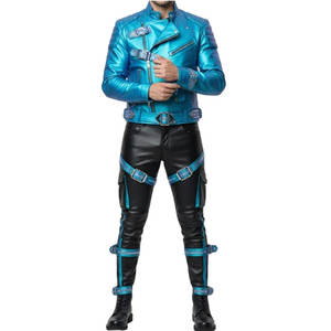 ชุดแข่งรถมอเตอร์ไซค์หนังแท้สำหรับผู้ชาย พร้อมหัวเข็มขัด  แบบเต็มตัว สำหรับขับขี่บนแทร็คและถนน ทนทานต่อการเสียดสี - Product Image 1