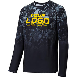 Customized Men'S Quick-Dry <b>Sun</b> <b>Protection</b> Hoodie With Face Mask Camo Fishing Shirts Long Sleeve Upf Uv Fishing Shirt Wear - Product Image 1