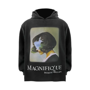 2025 entièrement Premium personnalisé en gros fabricant Vintage DTF imprimé hommes lavage à l'acide à capuche hommes et sweat - Product Image 1