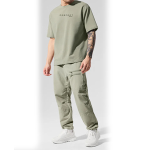 Conjunto de Pantalones Rectos de 2 Piezas al por Mayor 2025, Conjunto de Camiseta para Hombre, Camisetas de Verano Personalizadas, Conjunto Deportivo Informal, Chándal - Product Image 4