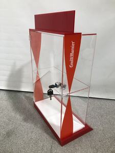 حامل عرض أكريليك شفاف بطبقتين للعرض على الطاولة مع ملصق وباب خلفي - Product Image 5