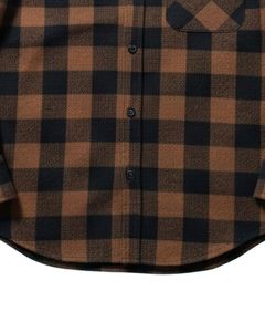 Camisa de Franela a Cuadros para Hombre, Manga Larga, Cierre de Botones, Informal, Cálida para Invierno, con Bolsillo en el Pecho, Color Marrón y Negro, Venta al Por Mayor OEM - Product Image 6