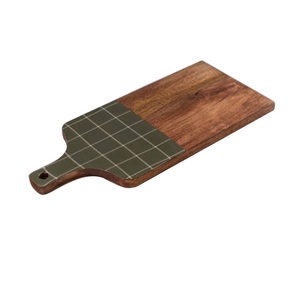 Tabla de cortar de queso, tabla de cortar de madera redondeada de diseño moderno para accesorios de cocina, uso de catering de cocina - Product Image 4