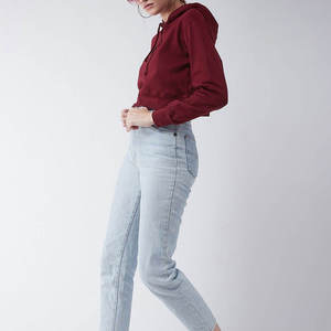 Sudadera Corta de Invierno para Mujer, 100% Algodón, Forro Polar, Transpirable, de Secado Rápido, Calidad Profesional, Venta al Por Mayor - Product Image 6