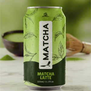 Madam Hong Matcha Latte & Thé vert pétillant 320ml en boîte de conserve en provenance de Taïwan - Product Image 1