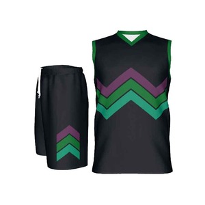 Nuevo Diseño Transpirable Estampado Uniforme de Baloncesto de Verano Tallas Grandes - Cuello en V Cintura Elástica Sin Mangas Logotipo y Color Personalizables - Product Image 1