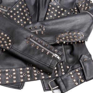 Chaqueta de lona transpirable Spandex/poliéster de la mejor calidad para mujer para Otoño e Invierno patrón sólido - Product Image 4