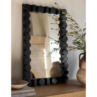 Nouvelle Miroir en Bois Fait Main Écologique, Cadre Design Art Déco, Tailles Personnalisables, Épaisseur 4mm, Décoratif, Rehaussant le Thème Vintage