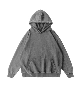 Pull à capuche vintage 420 GSM épais poids lourd Streetwear sweats à capuche surdimensionné coupe ample coton grande taille hommes pull à capuche - Product Image 4