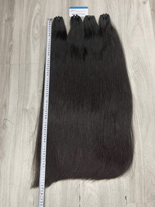 Cheveux vierges de qualité supérieure, 100% cheveux humains vietnamiens, lisses naturels, trame de cheveux de haute qualité, en stock, peuvent être décolorés en blond - Product Image 2