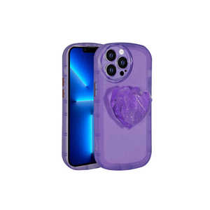 Coque en silicone compatible Netzy pour iPhone 13 Pro 14 Pro 7 Plus avec support Pop Socket intégré, protection de l'appareil photo, personnalisable - Product Image 1