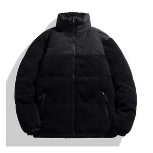 Veste d'hiver unisexe pour hommes Col montant bouffant de haute qualité Fermeture à glissière à la mode Décontracté Design léger - Product Image 6