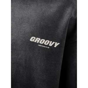 Sweat à capuche en molleton bouclette effet vieilli 450 g/m² Taille XL Délavé avec fermeture éclair Broderie 3D et éléments sérigraphiés - Product Image 1