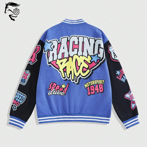 Offre Spéciale personnalisé Letterman veste pour hommes de haute qualité grande taille laine Baseball cuir manches toile Chenille patchs - Product Image 2